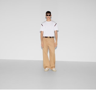 Cotton jersey T-shirt with Web