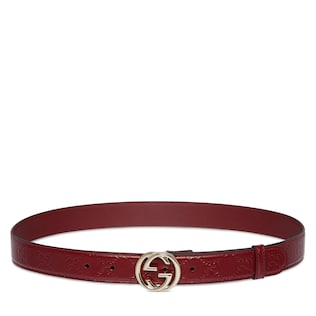 Belt with Interlocking G buckle