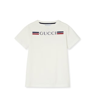 Kinder-T-Shirt aus Baumwolle mit Stickerei
