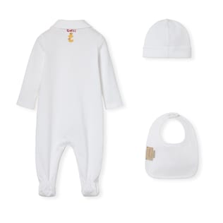 Baby printed cotton three-piece gift set