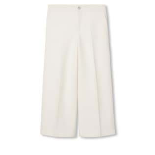 Pantaloni ricamati in lana bouclé