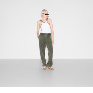 Embroidered cotton jogging pant