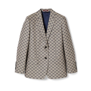 GG linen blend canvas jacket