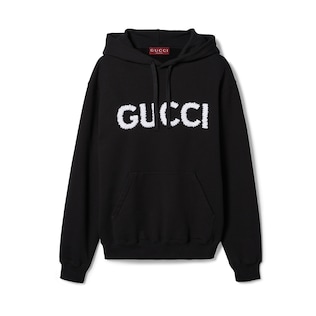 Sudadera punto algodón con capucha y bordado