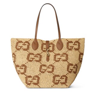 Woven large tote bag