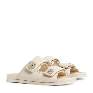 Women's sandal with crystal Double G