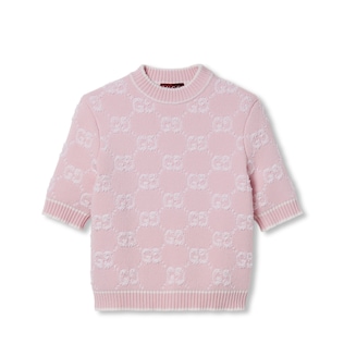 GG wool bouclé jacquard top