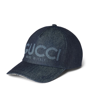 Lasered denim baseball hat