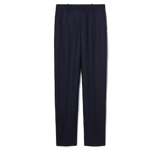 Relaxed fit embroidered wool trousers