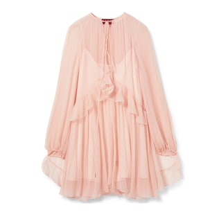Silk chiffon creponne dress