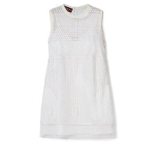 Cotton macramé mini dress