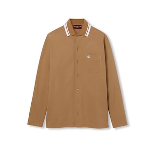 Cotton piquet polo shirt with embroidery