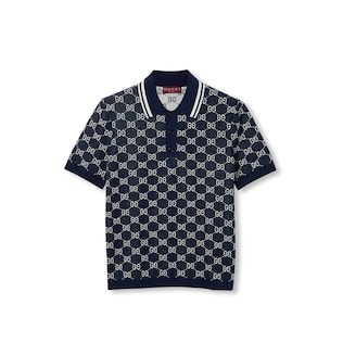 Poloshirt aus GG Baumwolljacquard-Strick
