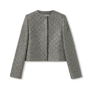 Jacke aus GG Wolltweed mit Stickerei