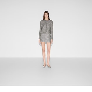 Embroidered GG wool tweed jacket