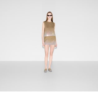 Embroidered GG canvas mini skirt