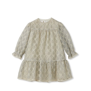 Baby GG cotton lamé dress