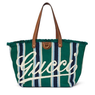 Embroidered medium canvas tote bag
