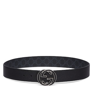 Ceinture réversible avec boucle GG