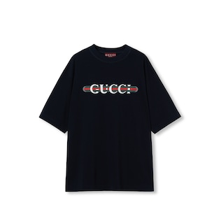 T-shirt in jersey di cotone stampato