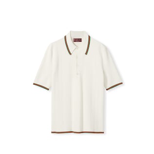 Knit polo shirt with Web