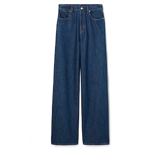 Pantalone a gamba larga in denim