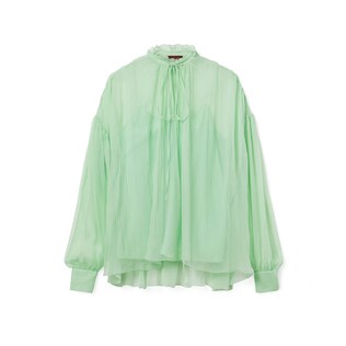 Silk chiffon creponne top