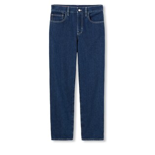 Slim cropped fit lasered denim pants