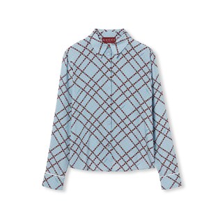 Printed silk crêpe de chine shirt