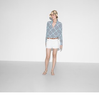 Printed silk crêpe de chine shirt