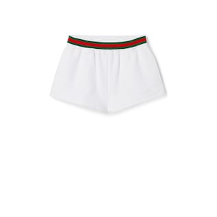 Cotton jersey shorts with Web