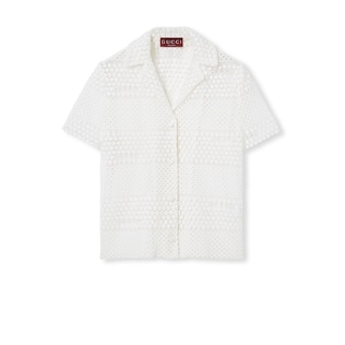 Cotton macramé shirt