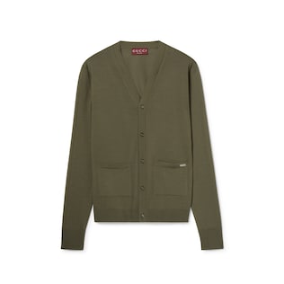 Cardigan aus feinem Wollstrick mit Intarsie