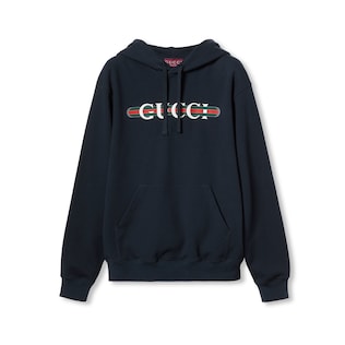 Sweat-shirt à capuche en jersey de coton imprimé