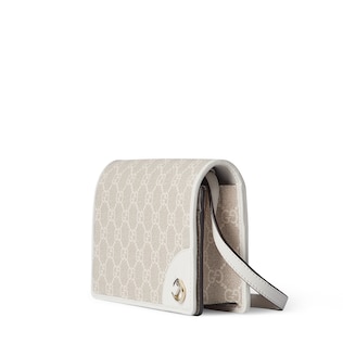 GG Emblem wallet with leather strap