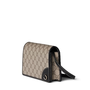 GG Emblem wallet with leather strap