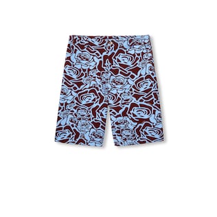 Printed cotton gabardine shorts