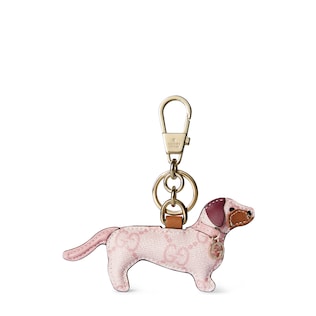 Dog-shaped bag charm