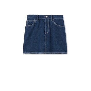 Mini lasered denim skirt