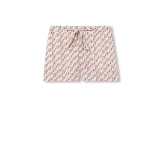 Printed silk shorts