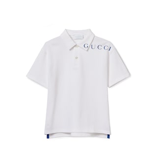 Polo bambino in cotone con stampa