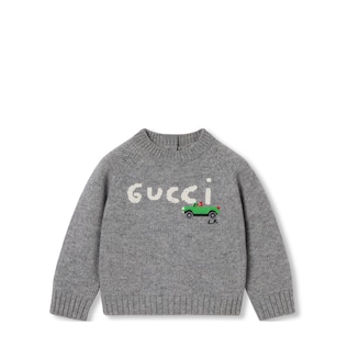 Baby wool sweater with embroidery