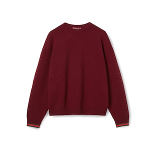 Cashmere wool sweater with Web trim
