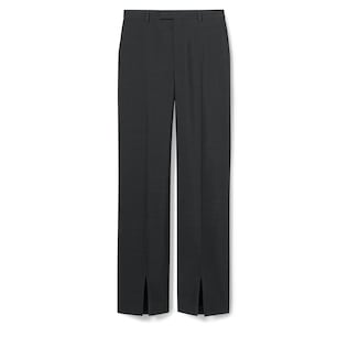 Pantalon oversize en laine à taille basse