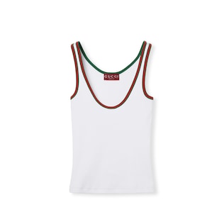 Cotton tank top with Web