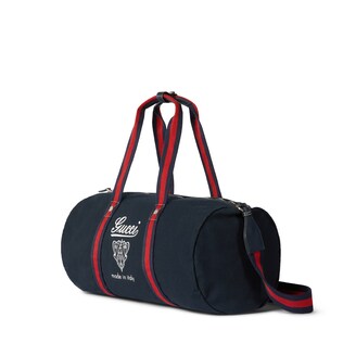 Large printed canvas duffle bag
