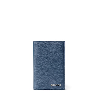 Long card case with Gucci script