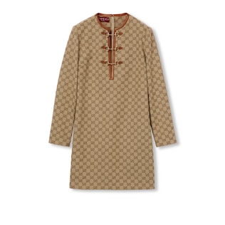 GG canvas dress with Horsebit