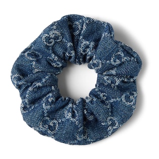 GG denim scrunchie