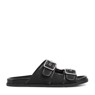 Men's slide sandal with buckles
